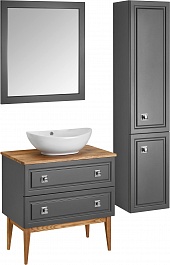 ASB-Woodline Мебель для ванной Каталина 80 grey – фотография-4